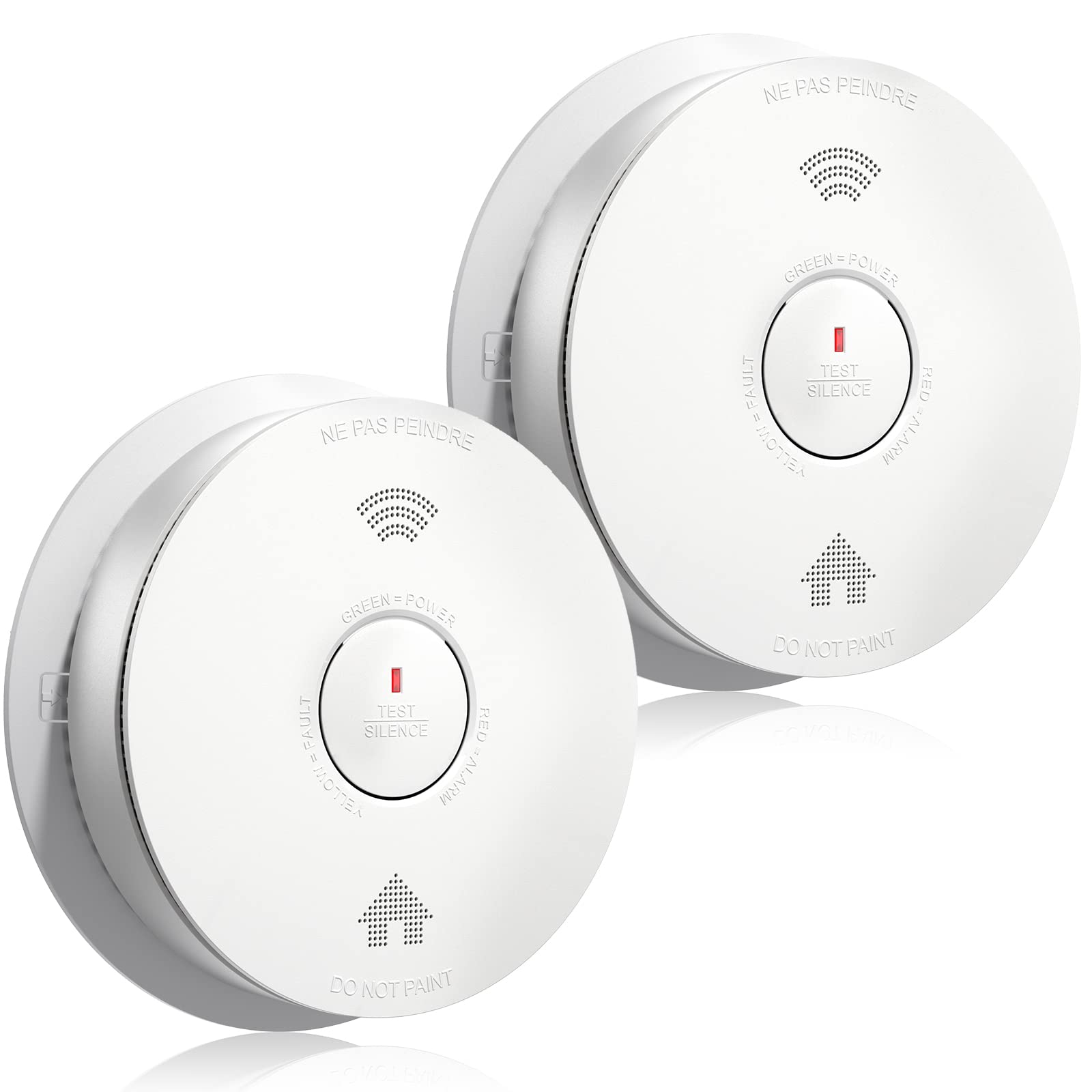 SITERWELL Smoke Detector Carbon Monoxide Detector Combo with Voice Speaker, Dual Sensor Fire and CO Alarm with LED Light & Test Button, Battery Operated, Auto-Check, UL 217 & UL 2034 Standards, 1 Pack