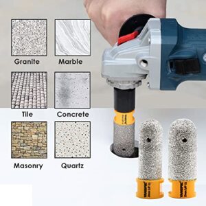 VANEPIC 3/4 Inch Diamond Finger Bits Milling Bits Round Head 20mm for Enlarging Shaping and Round Bevel Existing Holes on Granite Marble Tile Porcelain Hard Ceramic (1, 3/4 Inch (20mm))