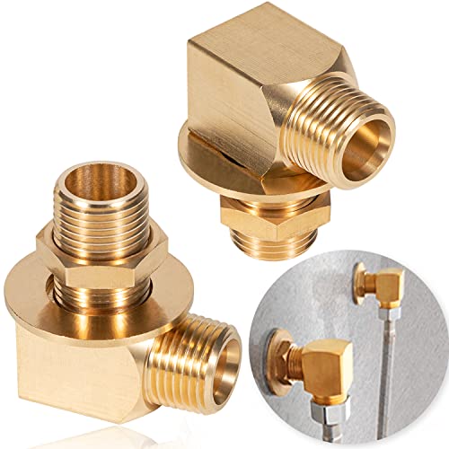 2 PCS B-0230-K Wall Mount Faucet Installation Kit - for T&S B-0230 Style 1/2‘’ NPT Faucets Replacement Include 2 PCS 1/2" NPT Short Elbows, Nipples, Lock Nuts, Washers - Brass