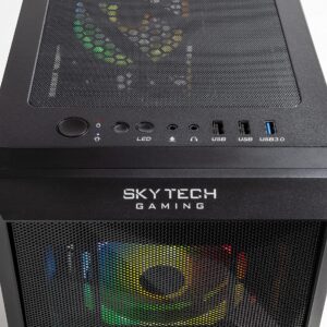 Skytech Gaming Chronos Mini Gaming PC Desktop – Intel Core i3 10100F 3.6 GHz, GTX 1650, 500GB SSD, 16G DDR4 3200, 600W Gold PSU, AC Wi-Fi, Windows 10 Home 64-bit,Black