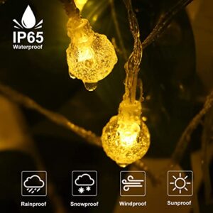 Outdoor String Lights Battery Operated 33FT 100LED Battery Powered String Lights Indoor Waterproof Mini Globe Lights with Remote Timer 8 Lighting Modes for Bedroom Christmas Party Tent Outside Decor