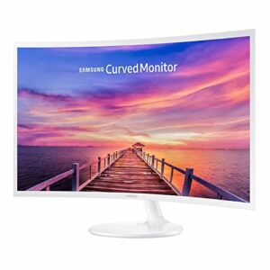 Samsung Monitor for Business Gaming, 27" FHD Curved Widescreen LED Slim Bezel Anti-Glare, AMD FreeSync, 4ms Response Time, 60Hz Refresh Rate, Ultra-Slim, HDMI, DisplayPort, HDMI Cable