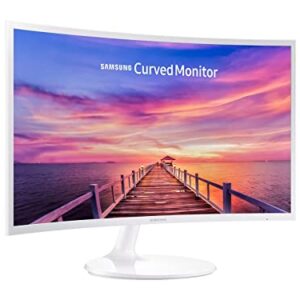 Samsung Monitor for Business Gaming, 27" FHD Curved Widescreen LED Slim Bezel Anti-Glare, AMD FreeSync, 4ms Response Time, 60Hz Refresh Rate, Ultra-Slim, HDMI, DisplayPort, HDMI Cable