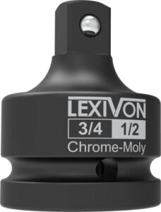 lexivon 3/4-inch impact socket adapter, 3/4" female x 1/2" male reducer | chrome-molybdenum alloy steel = fully impact rated (lx-402)