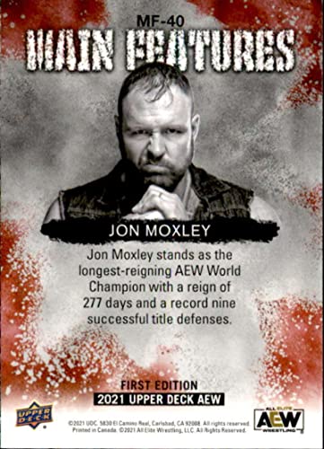 2021 Upper Deck All Elite Wrestling #MF-40 Jon Moxley Main Features Wrestling