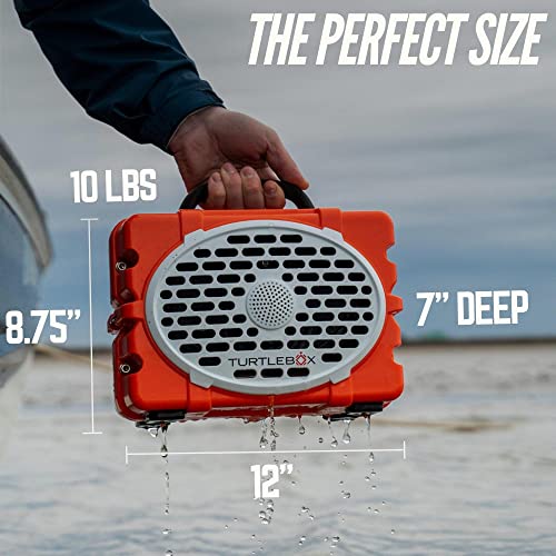 Turtlebox Gen 2: Loud! Outdoor Portable Bluetooth Speaker | Rugged, Waterproof, Impact Resistant (Rich, Full Sound, Plays to 120db, Pair 2X for True L-R Stereo), White