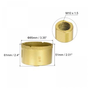 uxcell Brazed Diamond Core Drill Bits 85mm Hole Saws with M10 Arbor Adapter for Porcelain Tile Marble Concrete Stone Brick