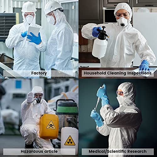 YIBER Hazmat Suits | 7 Sizes & Multiple Specifications Options | Heavy-duty Full Body Protective Suits Pressed From PPSB Material & PE film | Safe & Suitable For Countless Applications