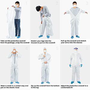 YIBER Hazmat Suits | 7 Sizes & Multiple Specifications Options | Heavy-duty Full Body Protective Suits Pressed From PPSB Material & PE film | Safe & Suitable For Countless Applications