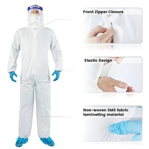 YIBER Hazmat Suits | 7 Sizes & Multiple Specifications Options | Heavy-duty Full Body Protective Suits Pressed From PPSB Material & PE film | Safe & Suitable For Countless Applications