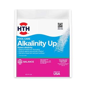 hth 67060 swimming pool care alkalinity up, raises alkalinity, swimming pool chemical stabilizes ph fluctuation, 5 lbs