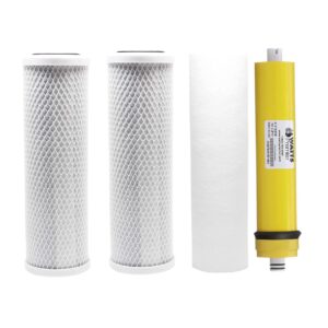 American Water Solutions Compatible Watts Replacement Water Filters for WP-4V Reverse Osmosis System w/ 50 GPD Membrane 560018