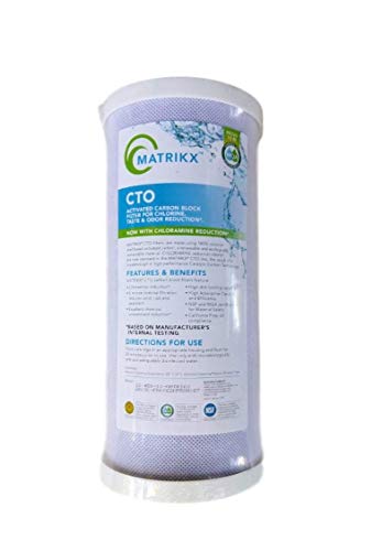 KX Technologies Matrikx 10 Full Flow CTO Carbon Block Filter now with Chloramine Reduction, 4.5 x 10, 32-450-10-MATRIKX