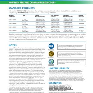 KX Technologies Matrikx 10 Full Flow CTO Carbon Block Filter now with Chloramine Reduction, 4.5 x 10, 32-450-10-MATRIKX