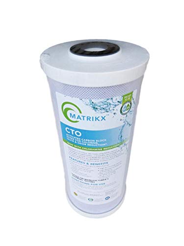 KX Technologies Matrikx 10 Full Flow CTO Carbon Block Filter now with Chloramine Reduction, 4.5 x 10, 32-450-10-MATRIKX