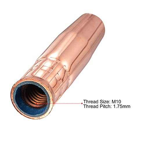 uxcell Gas Nozzle 1/2" for 200 Amp Melt Inert-Gas (MIG) Welder Welding Torch, 1.5mm Wall Thickness