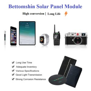 Bettomshin 1Pc 5V 1.3W Mini Solar Panels Cells, Polycrystalline Solar Cells Micro Solar Panel Module for Light Electric Toys Solar Battery Charger DIY Solar Syatem Kits (4.33" x 3.15"/110mm x 80mm)