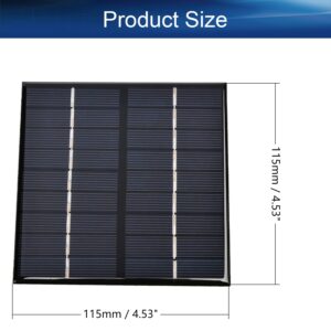 Bettomshin 1Pc 9V 2W Mini Solar Panels Cells, Polycrystalline Solar Cells Micro Solar Panel Module for Light Electric Toys Solar Battery Charger DIY Solar Syatem Kits (4.53" x 4.53"/115mm x 115mm)