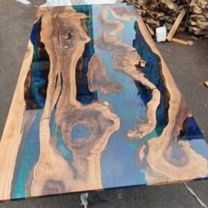 Custom Order for Mr Daniel Ward, Wood Epoxy Dining Table, Epoxy Dining Table, Natural Wood, Epoxy Table Top, Piece Of Conversation