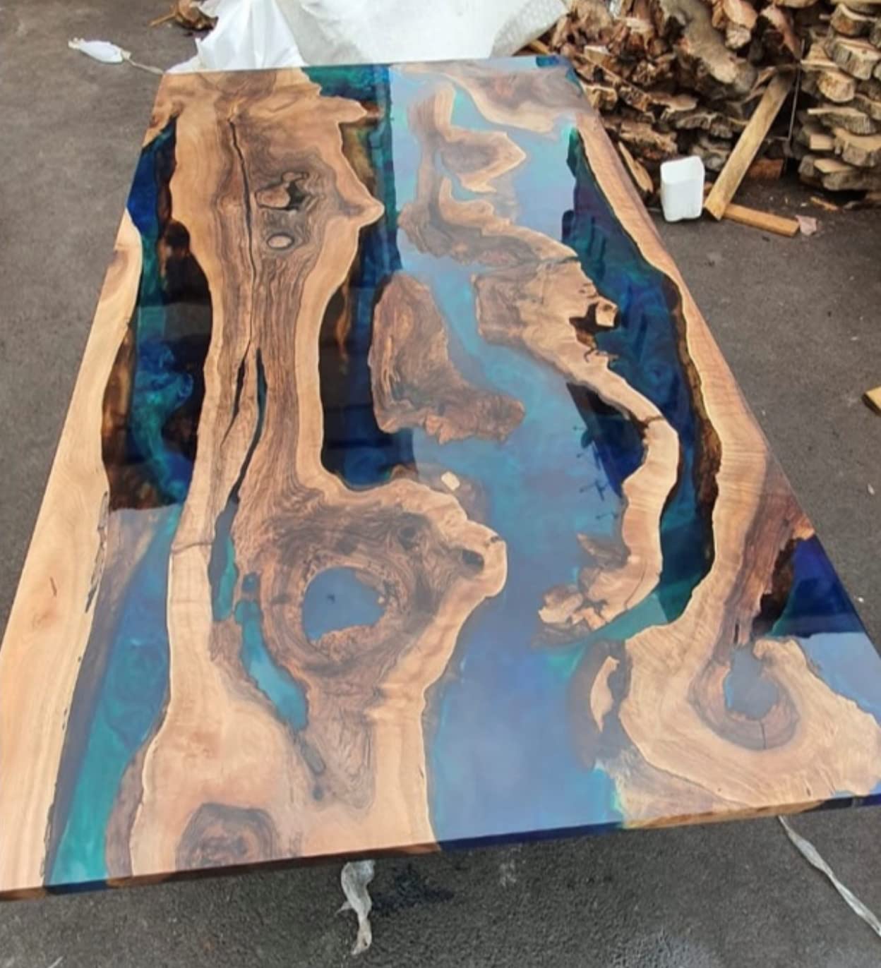 Custom Order for Mr Daniel Ward, Wood Epoxy Dining Table, Epoxy Dining Table, Natural Wood, Epoxy Table Top, Piece Of Conversation