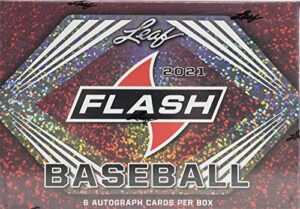 2021 leaf flash baseball box (six autograph cards/bx)