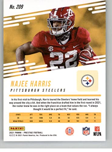 2021 Panini Prestige #209 Najee Harris RC Rookie Pittsburgh Steelers NFL Football Trading Card