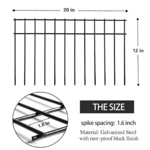 ADAVIN Small/Medium Animal Barrier Fence,25Pack 20in(L) X12in(H) Dog Digging Fence Barrier, Garden Fence Animal Barrier for Dogs Rabbits Raccoons, Metal Fence Panel for Outdoor Patio.Total 42Ft(L)
