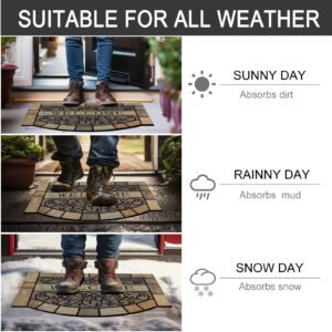 CHICHIC Entrance Door Mat Large 24 x 36 Inch Entry Way Doormat Front Door Rugs Outdoors Heavy Duty Welcome Mat, Non Slip Rubber Back Low Profile for Garage, Patio, High Traffic Area, Vine