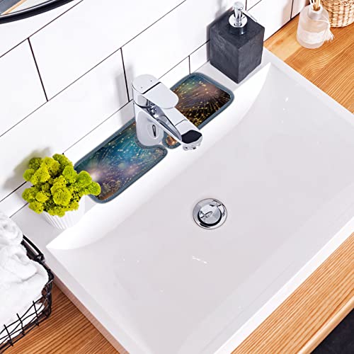 Absorbent Kitchen Faucet Mat 2 Pieces American Flags Clebration Faucet Sink Splash Guard Bathroom Counter and RV,Faucet Counter Sink Water Stains Preventer