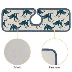 Kitchen Faucet Absorbent Mat 4 Pieces Birds Cute Pattern Faucet Sink Splash Guard Bathroom Counter and RV,Faucet Counter Sink Water Stains Preventer