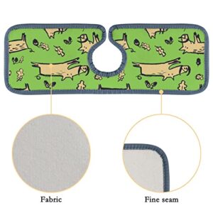 Kitchen Faucet Absorbent Mat 3 Pieces Cute Boars Animals Faucet Sink Splash Guard Bathroom Counter and RV,Faucet Counter Sink Water Stains Preventer