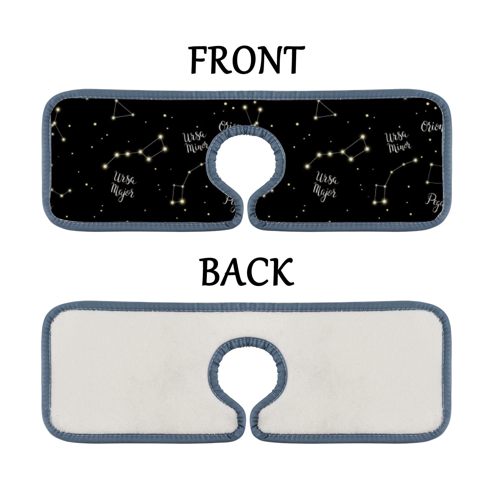 Kitchen Faucet Mats 4 Pieces Constellations Absorbent Faucet Sink Splash Guard Bathroom Counter and RV,Faucet Counter Sink Water Stains Preventer