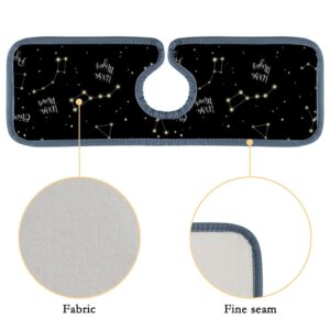 Kitchen Faucet Mats 4 Pieces Constellations Absorbent Faucet Sink Splash Guard Bathroom Counter and RV,Faucet Counter Sink Water Stains Preventer