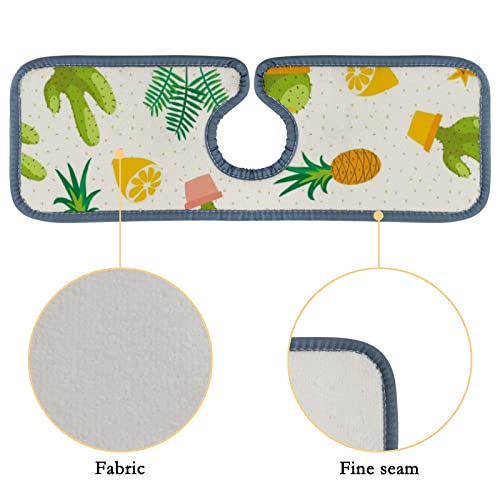 Kitchen Faucet Absorbent Mat 2 Pieces Cacti Palants Faucet Sink Splash Guard Bathroom Counter and RV,Faucet Counter Sink Water Stains Preventer