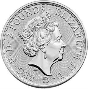 2022 uk great britain 1 oz silver britannia coin 999 2 pounds brilliant uncirculated new