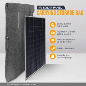 Feltectors RV Solar Panel Case Carrying Storage Bag for Jackery Solar Saga 100w 50w Fits 2 Panels 29 x 50 Inches (29 x 50)