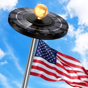 Solar Flagpole Light, Newest 132 LED 3X Brighter Outdoor Flagpole Light, Flag Cover Waterproof Solar Flag Night Light for Ground Pole 15-25ft, 10-12 Hour Dusk to Dawn Auto On/Off, 3 Lighting Modes