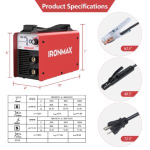 Goplus Stick Welder, 120V 90Amp Hot Start ARC Welder, MMA Welding Machine IGBT Inverter with Electrode Holder, Earth Clamp, Adapter, Brush & Folding Mask