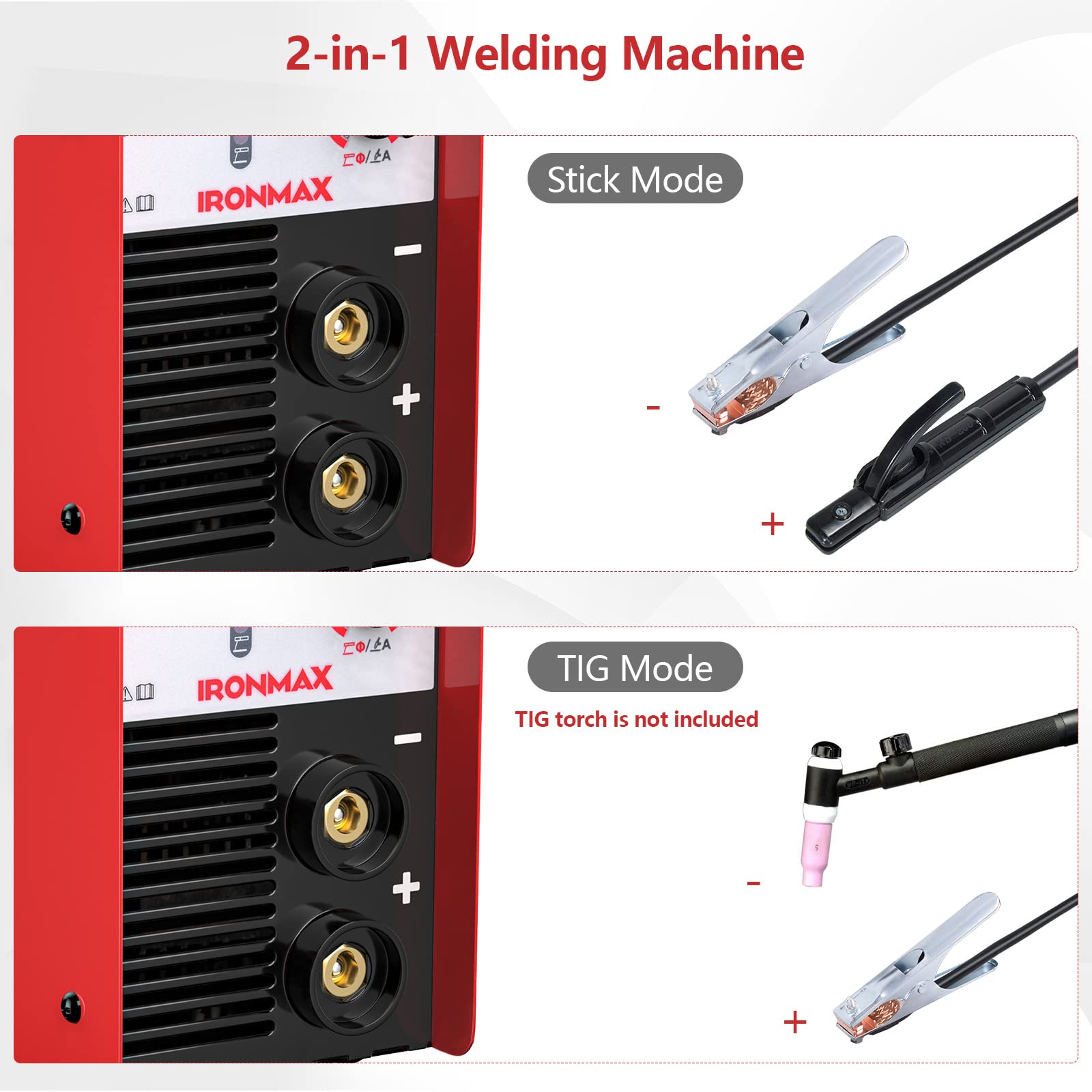 Goplus Stick Welder, 120V 90Amp Hot Start ARC Welder, MMA Welding Machine IGBT Inverter with Electrode Holder, Earth Clamp, Adapter, Brush & Folding Mask