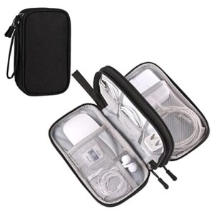 bevegekos tech organizer travel case, carrying tech kit for electronics and accessories (medium, black)