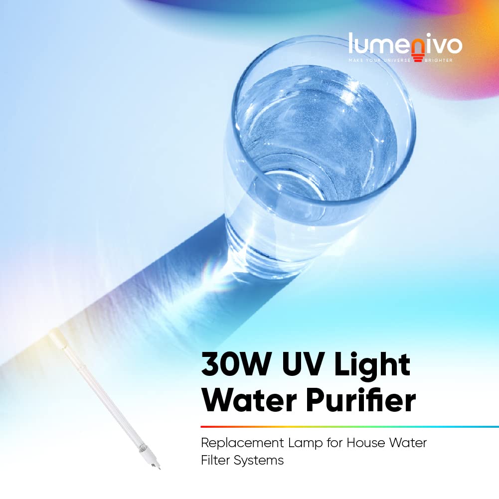lumenivo 30W UV Light Water Purifier Replacement Lamp for Aquasana Whole House Water Filter System, Sterilight UV Lamp Filter - 1 Pack