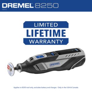 Dremel 8250 12V Lithium-Ion Variable Speed Cordless Rotary Tool with Brushless Motor, 5 Rotary Tool Accessories, 3Ah Battery, Charger, and Tool Bag