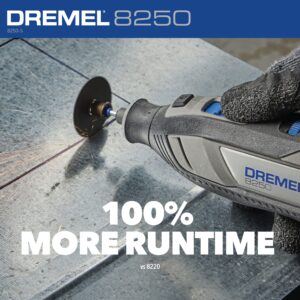 Dremel 8250 12V Lithium-Ion Variable Speed Cordless Rotary Tool with Brushless Motor, 5 Rotary Tool Accessories, 3Ah Battery, Charger, and Tool Bag