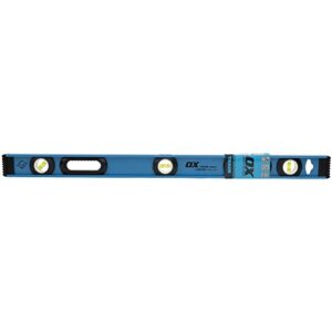 ox tools trade 32-inch aluminum "i" beam level with vial window | magnetic & reinforced end caps