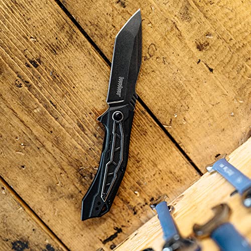 Kershaw Flatbed Pocket Knife, Black 3.125 inch Blade with SpeedSafe Opening Mechanism, Glass Filled Nylon Handle with Liner Lock and Pocketclip