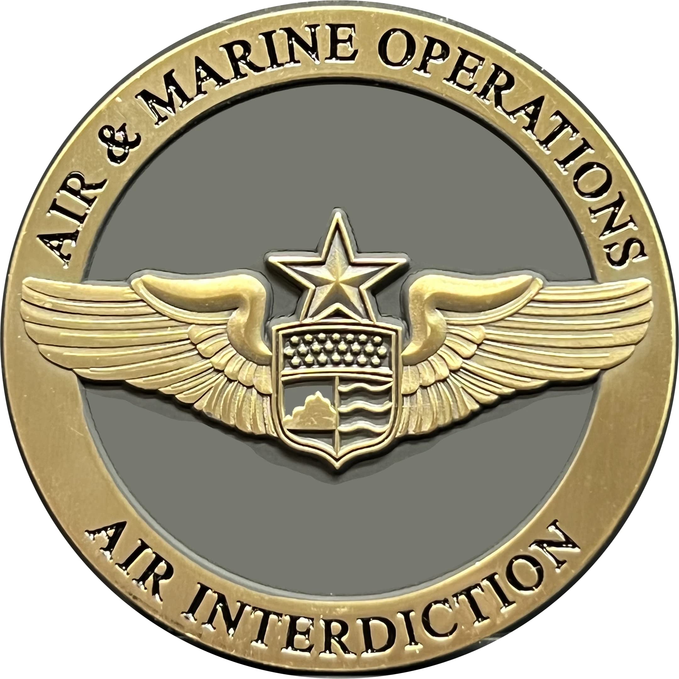 GL2-011 CBP Air and Marine Operations AMO Air Interdiction Agent AIA Homeland Wings Challenge Coin