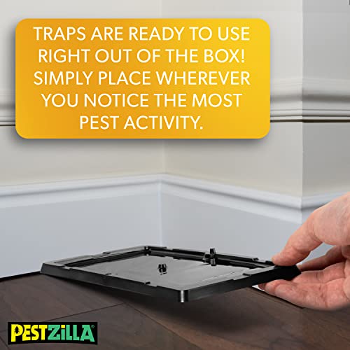 Pestzilla Baited Mouse Trap – Professional Strength Glue Rat Trap – 12 Glue Trays - Perfect for Household Pests & Mouse Traps Indoor and Around a Home