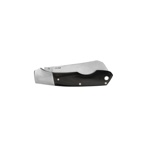 Kershaw Parley Manual Folding Pocket Knife with Cleaver Style Blade, Slipjoint Design with Nail Nick, 3.1 inch Blade and Micarta Handle, Black