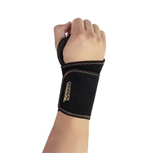 copper fit rapid relief unisex wrist wrap, adjustable