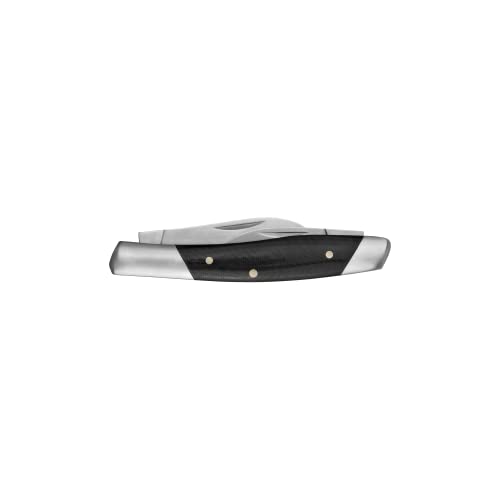 Kershaw Iredale Manual Folding Pocket Knife, 3 Bladed Knife with Micarta Handle, Clip Point and Sheepsfoot Blades, Nail Nick,Black